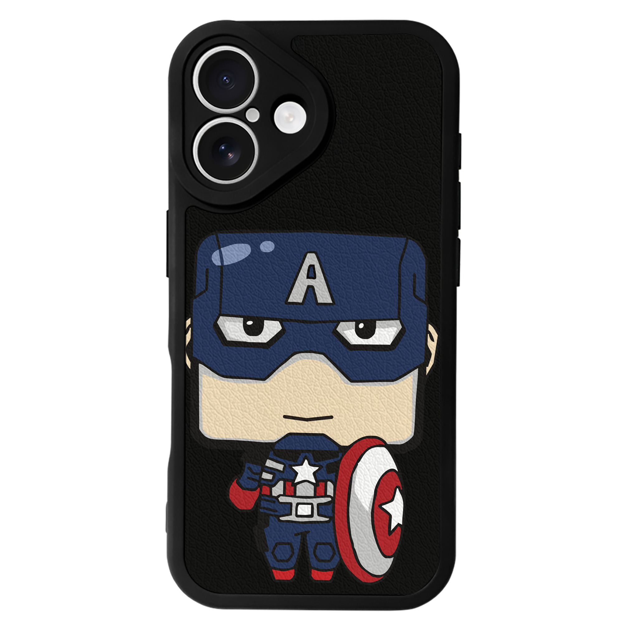 （画像用） アベンジャーズ The Avengers 【iPhone 16シリーズ対応】シリコンスマホケース（レザー調） 材質：シリコン